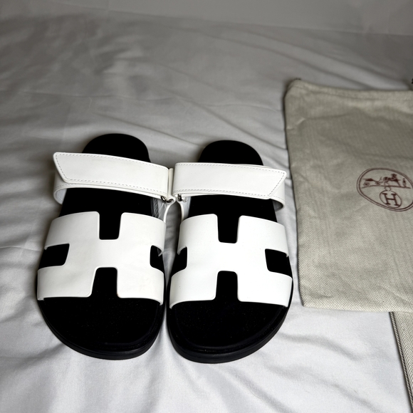 Hermes Shoes - Hermes Black and White Women's Sandals